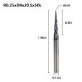 thumbnail image 2 of Scienceny Molino rebanador de acero de tungsteno recubierto, profesional, portátil, fábrica de negocios, fresado Manual de carpintería, accesorios de Kits y herramientas para tallar 0.25x20.5mm Scienceny TO010134-05, 2 of 5