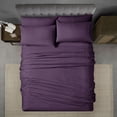 thumbnail image 3 of Swift Home Luxury 4-Piece Sheet Set with Extra Pillow Case, Twin, Eggplant, 3 of 8