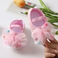 thumbnail image 6 of Gyratedream Infant Baby Girls Sweet Ball Soft Soled Princess Shoes with Big Lace Bowknot for 0-18M, 6 of 9
