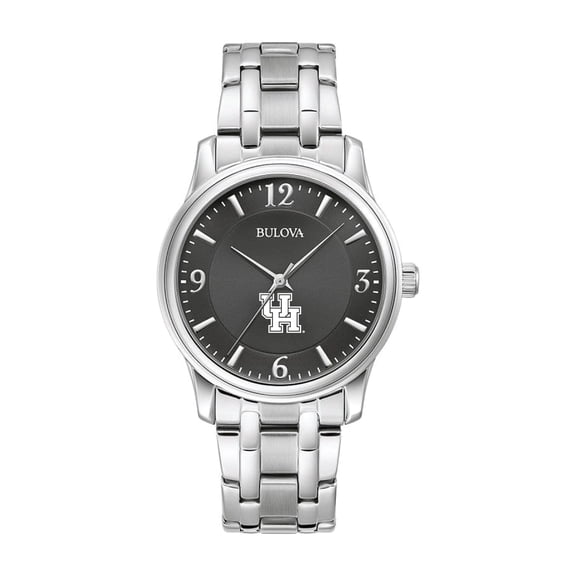 Bulova Black Houston Cougars Stainless Steel Corporate Collection Watch