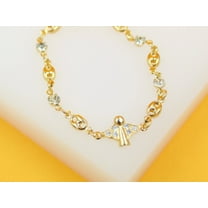 Gold Filled Mariner Kids Chain Charm Bracelet