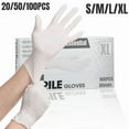 thumbnail image 2 of Shijinpojj 20/50/100PCS Disposable White Nitrile Gloves Household Cleaning Gloves Kitchen Cooking Tattoo Pet Tools Waterproof Latex Free, 2 of 9