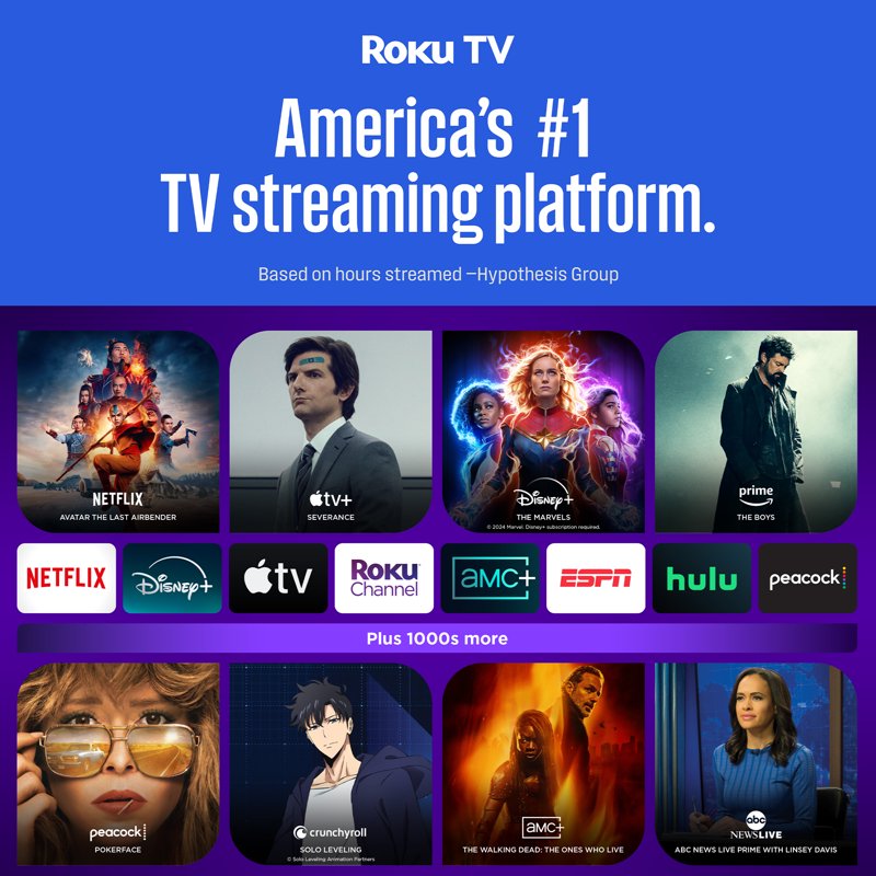 Westinghouse Roku TV 50 Inch Smart TV, 4K UHD Flat Screen Wi-Fi Bluetooth WR50UE4520 color options