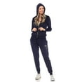 thumbnail image 3 of White Mark Women's 2 Piece Rhinestone Velour Tracksuit Set, 3 of 6