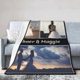 thumbnail image 3 of Customized Photo Blanket for Couples, Personalized Blankets with Name Image Logo Gifts for Husband/Wife, Gift for Wife Husband Her Him Anniversary Wedding, White, 40"x50" Blankets, 3 of 5