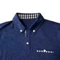 thumbnail image 6 of Fnooota Mens Polo Shirts Short Sleeve, Collared Casual Buttons Vacation Summer Shirts Dark Blue Size L, 6 of 7
