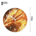 thumbnail image 2 of 12 Inch Wall Clock Battery Operated Silent Clock Decorative for Office, Kitchen, Outdoor, Living Room，Fire Dragon with Fire Flames Adorable, 2 of 4