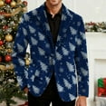 thumbnail image 5 of hlysgo Christmas Blazers for Men Casual Christmas Tree Graphic Corduroy Sport Jacket Trendy Xmas Print Holiday Party Jacket Winter Blazer Blue S, 5 of 7