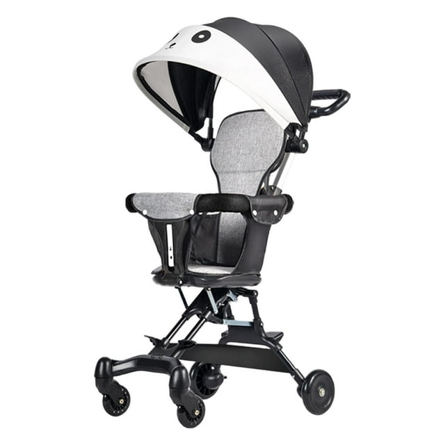 Siruishop Poussette Bébé Pliable Bidirectionnelle Compacte avant & Arrière Motif Panda