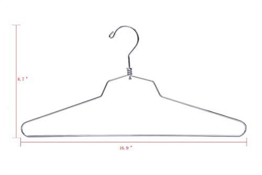 Quality Metal Hangers, 100-Pack, Swivel Hook, Stainless Steel Heavy Duty Wire Clothes Hangers, Heavy-Duty Clothes, Jacket, Shirt, Pants, Suit Hangers (100, Standard - 17" inch)