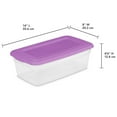 thumbnail image 3 of Sterilite Set Of (5) 5.7 Liter Boxes - Purple, 3 of 4