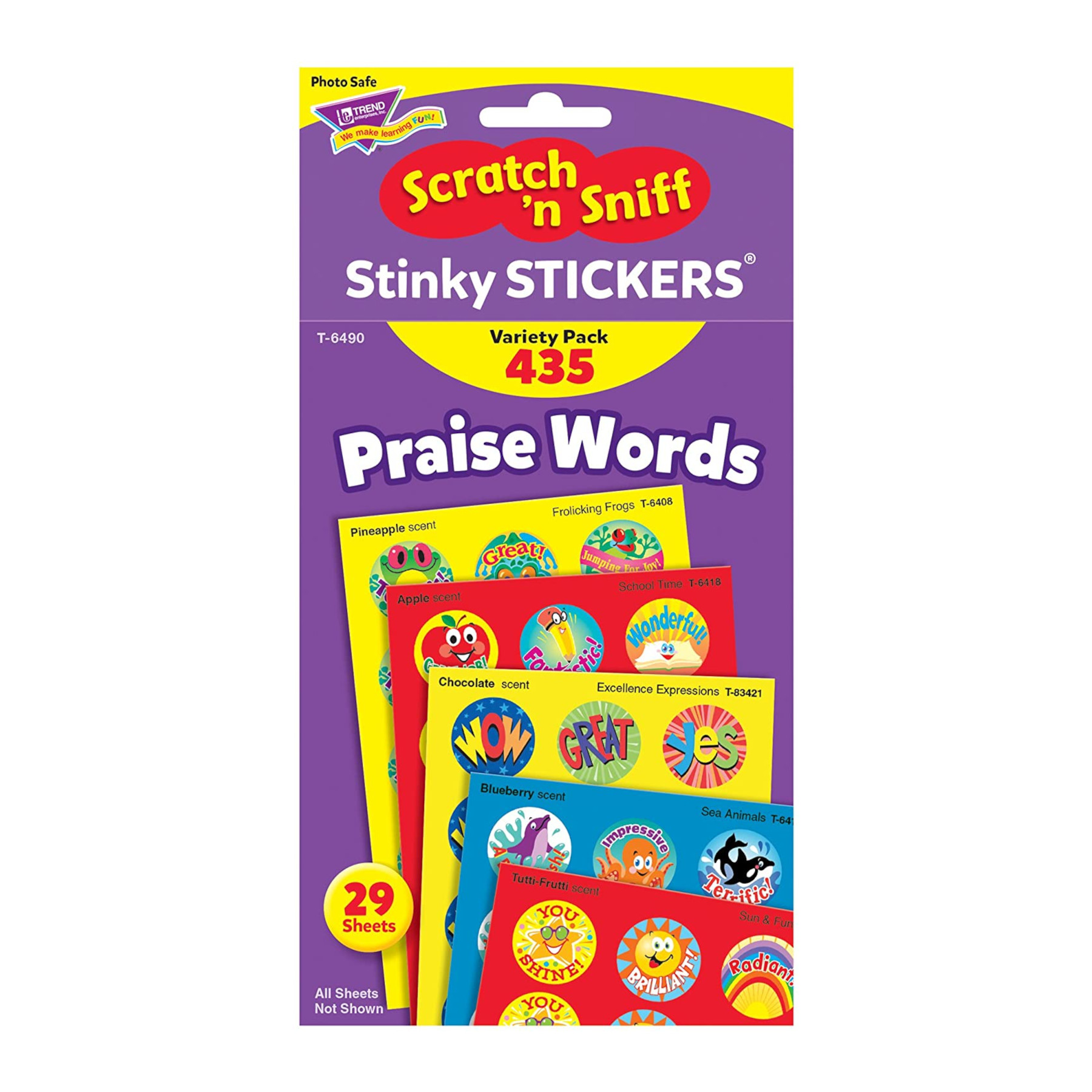 Trend Enterprises Stinky Sticker Praise Words Jumbo Pack Stinky Sticker, 1 in, Pack of 435 - image 2 of 3
