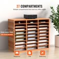 thumbnail image 4 of Wood Literature Organizer File Sorter Paper Storage Holder 27 Slots White, 4 of 7