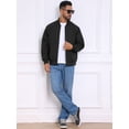 thumbnail image 2 of DARING DIVA Casual Stylish Lightweight Full Zip Up Bomber Jacket M Black, 2 of 7