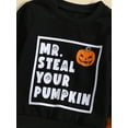 thumbnail image 6 of Wassery Infant Boys Halloween Outfits 6M 12M 18M 24M 3T Fall Toddler Kids Boys Clothes Sets Letter Pumpkin Print Crew Neck Long Sleeve Sweatshirts and Long Pants 2Pcs 0-3Y, 6 of 9