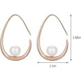 thumbnail image 6 of CFIOZYOS 14k Gold Plated Lightweight Pearl Earrings,Trendy Jewelry,Teardrop Hoop Earrings for Women,Pearl Drop Earrings,Elegant Jewelry for Gifts, 6 of 12