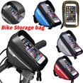 thumbnail image 2 of Bolsas de bicicleta con pantalla táctil de 6,3 pulgadas, bolsa para tubo de cabeza de bicicleta de montaña, manillar de bicicleta, bolsa para teléfono móvil, estuche protector para bicicleta Fivean unisex, 2 of 2