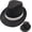 Black/Black(size L-xl), variant on 2 Pack 1920S Gangster Mob  Costume Pinstripe Fedora Hat Men Women