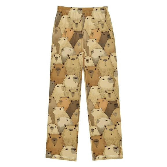 joogoo Doodle Capybara Pajama Pants Pj Bottoms Sleepwear Lounge L