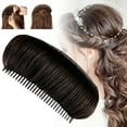 thumbnail image 5 of Comb Clip Sponge Bun - Hair Padding Accessory for Women Girls, DIY Hairstyle Tool, Soft Lightweight High Temperature Fiber, Secure Fixed Fork, Hair Volumizer, Dark Brown, Easy Use, Makeup Organizers, 5 of 7