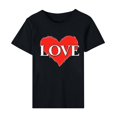 thumbnail image 5 of Valentine's Day Shirts for Womens Cute Love Heart Graphic T-Shirt Short Sleeve Crewneck Tops Tees, 5 of 5