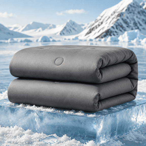 Cooling Comforter Queen Size, Cooling Blankets for Hot Sleepers and Night Sweats, Summer Comforter, lightweight Comforter Breathable Soft Lightweight TENCEL™ Lyocell Fill,  Gray