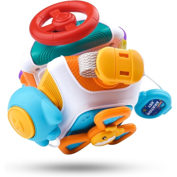 Montessori Sensory Toys,Busy Cube,Toy for Toddlers 1-3,Learning Educational Toys for 1 2 3 Year Old Boys Girls