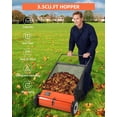 thumbnail image 5 of Orange 21-Inch Push Lawn Sweeper, 3.5 Cu. Ft. Hopper Capacity Leaf & Grass Collector with 4 Spinning Brushes, Adjustable Height, for Grass Clippings, Leaves & Debris, 5 of 7