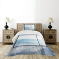 thumbnail image 4 of Ambesonne White Quilted Bedspread Set 2 Pcs, Ocean Scenery Apartment, Twin Size, Sky Blue White and Black, 4 of 5