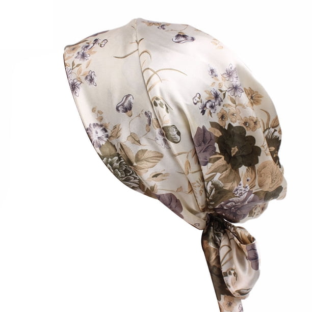 Sonducket Bonnet Bow Hat Headwear Head Scarf Sleeping Cap Hair Wraps para mujeres que duermen Sombreros Beige