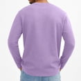 thumbnail image 5 of Inglocry Mens Long Sleeve Tee Shirts Crew Neck Workout Soft Casual -Shirts Light Purple XL, 5 of 9