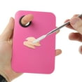thumbnail image 2 of Unique Bargains 1 Set Foundation Spatula and Palette Set Rectangular Makeup Artist Tools Pink Silver Tone, 2 of 5