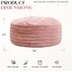 thumbnail image 2 of Sillas de Puf Silla de Bolsita con Relleno Bolsas de Frijoles para Adultos con Funda Ondulada Esponjosa, Sillas de Puf Gigantes para Adultos (Rosa), 2 of 4