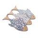 thumbnail image 1 of 3 piezas de peces de madera, banco de peces, pared, temática playera, color azul, 1 of 5