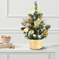 thumbnail image 4 of Coollooc Mini Christmas Tree, Pre Lit Artificial Mini Xmas Tree for Tabletop,Outdoor,Bedroom,Office Decorations,Includes Led Lights(Gold,No Light), 4 of 7