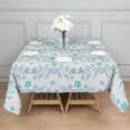 thumbnail image 3 of Floral Square Tablecloth 52x52in(132x132cm) – Waterproof Polyester Printed Table Cover, Wrinkle Resistant & Washable for Kitchen Dining Picnic Party Decor, Thanksgiving,Christmas, Spring,Flower, 3 of 6