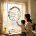 thumbnail image 5 of Rainbow Stained Glass Suncatcher, Spiral Window Hanging Decor with Metal Frame for Home, Art Lovers Gift for Christmas and Birthday, 5 of 5