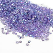 4000pcs 3mm Resin Rhinestone Multi-Color Flatback Jelly Resin Rhinestones Bling Glitter Diamond Sparkly Stone for Makeup, Mugs, Tumblers, Craft Decoration (Purple)