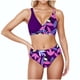 thumbnail image 4 of Trajes de baño Amzcrzy Tankini para mujer, trajes de baño, bikini con control de abdomen para mujer, talla grande, dos piezas, floral, cintura alta, conjunto de traje de baño morado, 3XL, 4 of 5