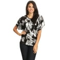 thumbnail image 2 of Casual Womens Loose Fit Sequin Dolman Sleeve Evening Blouse Tops, 2 of 6