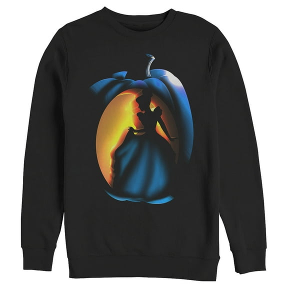 Men's Cinderella Halloween Pumpkin Sweatshirt Black Large