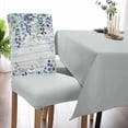 thumbnail image 5 of Dining Chair Covers Set of 4,Rustic Blue Ombre Eucalyptus Leaf Universal Stretch Kitchen Seat Covers Parsons Chair Protector Slipcover for Home Restaurant Party Decor,Leaves on White Wood Plank, 5 of 6