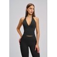 thumbnail image 5 of PISONIC Womens Workout Sets 2 Piece Halter Tank Top Straight Leg Yoga Pants Yoga Pilates Outfits, 5 of 7