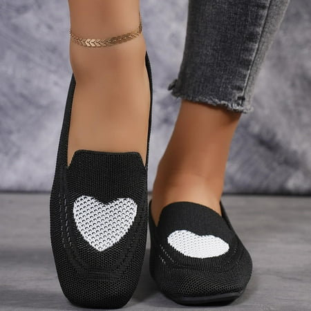 Women s Comfortable Flat Shoes - Round Toe Classic Cute Buckle Slip on Ballet Flats for Dressy Casual Office Work Wedding Comfort Soft Black 9.5