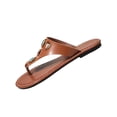 thumbnail image 2 of Caywon Women's Flip Flops Floral Flat Sandals for Women Square Toe Slip on Comfortable Dressy Thong Sandals Beach Wedding Shoes, 2 of 6