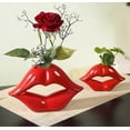 thumbnail image 4 of Red Lips Vase Simple Creative Ceramic Vase Decoration European(1 Pcs, Red), 4 of 5