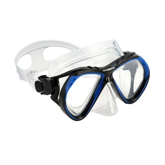 U.S. Divers Rojo 2-Window Snorkeling Mask for Adults (Blue)