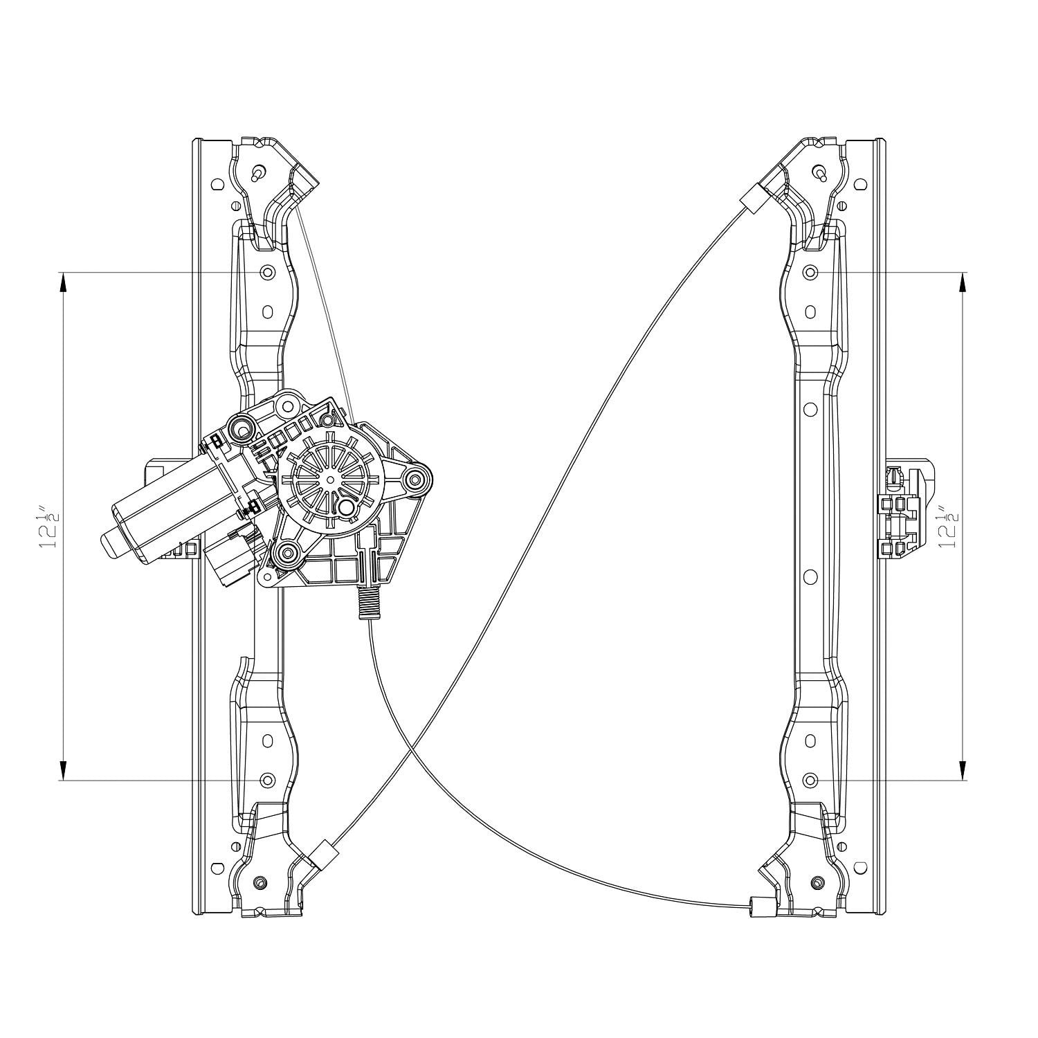 TYC 660427 Window Regulator Fits 2009 Dodge Avenger