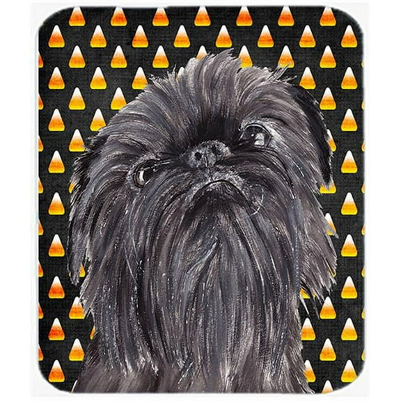 7.75 x 9.25 In. Brussels Griffon Halloween Candy Corn Mouse Pad, Hot Pad or Trivet