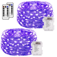 thumbnail image 1 of Cadena de luces de caja de batería de control remoto 2PCS - 5 metros 50 luces 8 funciones tipo de batería de control remoto púrpura Adepaton CPB-US-DYP704-5, 1 of 5